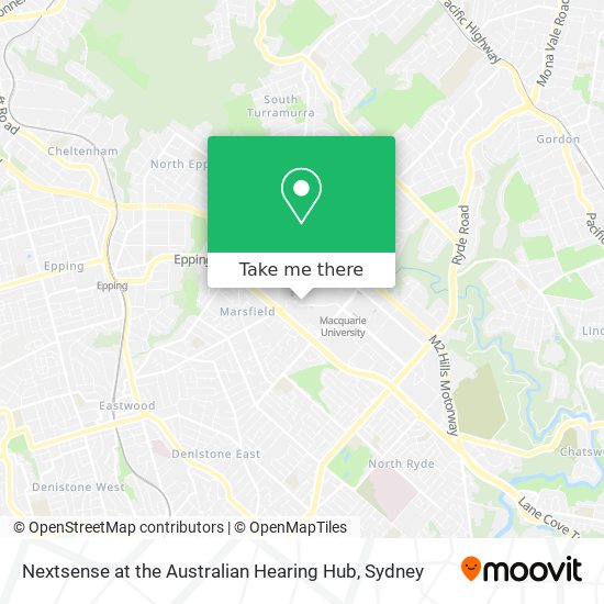 Nextsense at the Australian Hearing Hub map