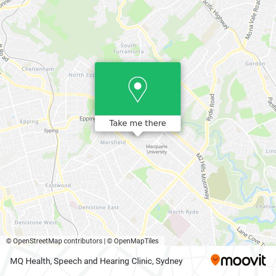 Mapa MQ Health, Speech and Hearing Clinic