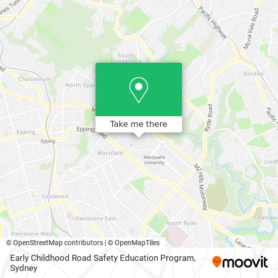 Early Childhood Road Safety Education Program map