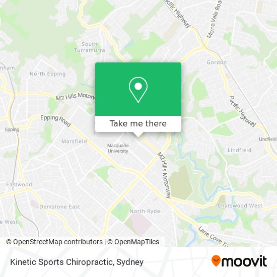 Mapa Kinetic Sports Chiropractic