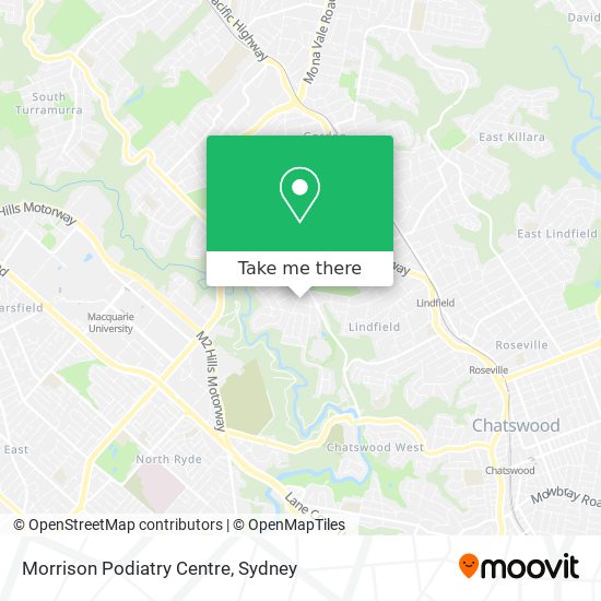 Morrison Podiatry Centre map