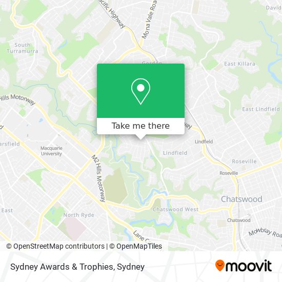 Sydney Awards & Trophies map