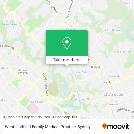 West Lindfield Family Medical Practice map