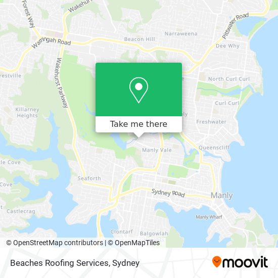 Mapa Beaches Roofing Services