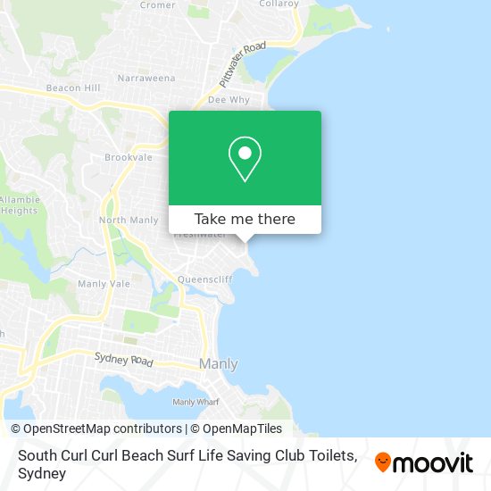 South Curl Curl Beach Surf Life Saving Club Toilets map