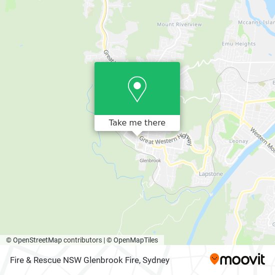 Fire & Rescue NSW Glenbrook Fire map