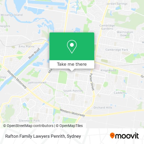 Mapa Rafton Family Lawyers Penrith