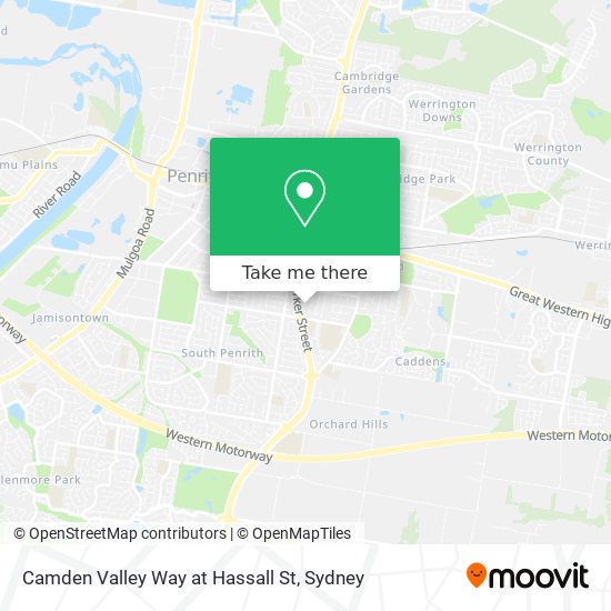 Mapa Camden Valley Way at Hassall St