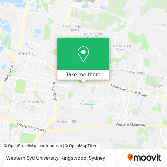 Mapa Western Syd University, Kingswood
