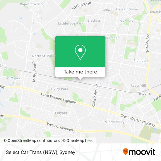 Select Car Trans (NSW) map