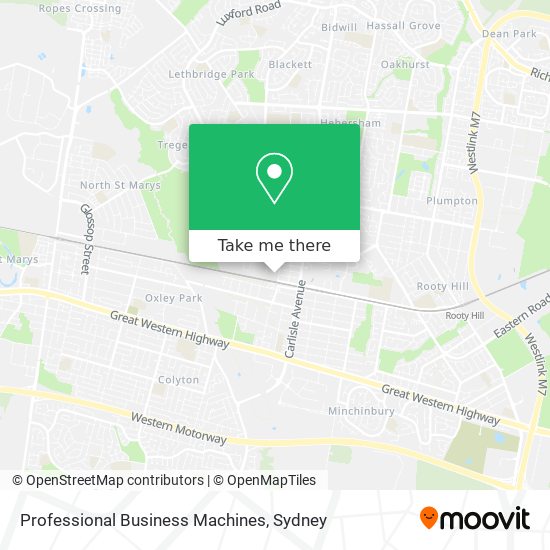 Professional Business Machines map