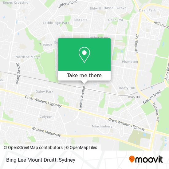 Mapa Bing Lee Mount Druitt