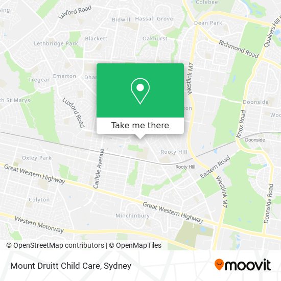 Mapa Mount Druitt Child Care