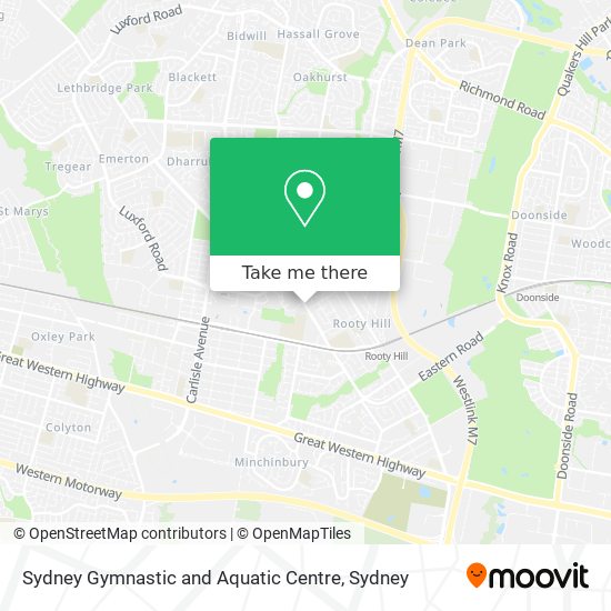 Sydney Gymnastic and Aquatic Centre map