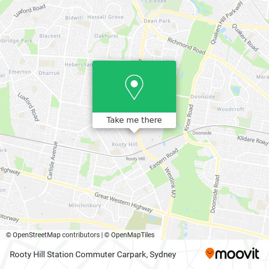 Mapa Rooty Hill Station Commuter Carpark