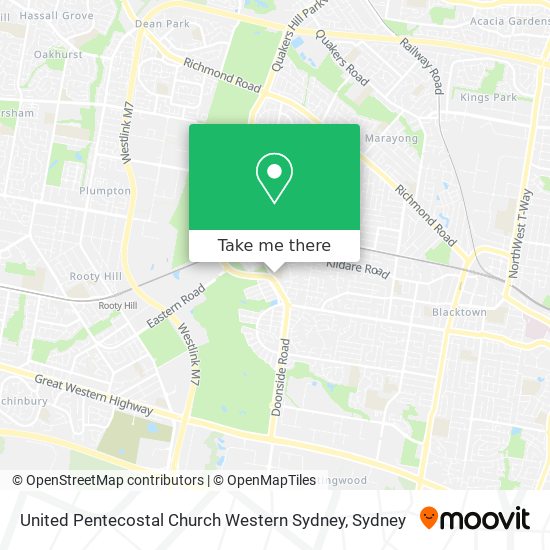 Mapa United Pentecostal Church Western Sydney