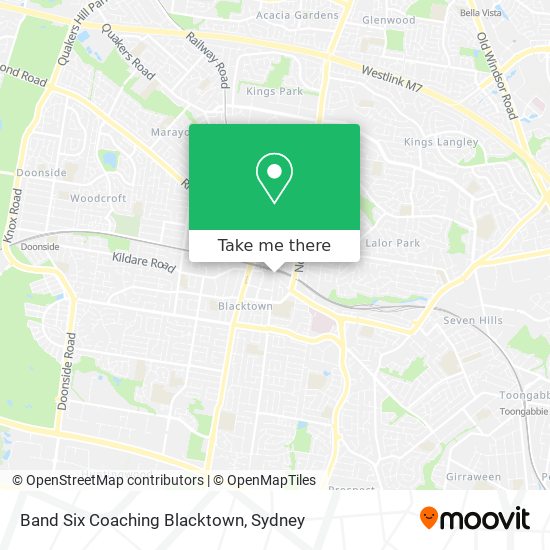 Band Six Coaching Blacktown map