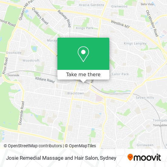 Mapa Josie Remedial Massage and Hair Salon