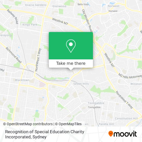 Recognition of Special Education Charity Incorporated map