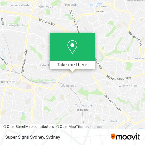 Super Signs Sydney map