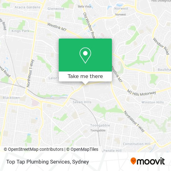 Mapa Top Tap Plumbing Services