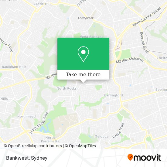 Mapa Bankwest