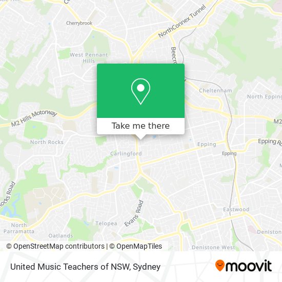 United Music Teachers of NSW map
