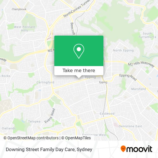 Downing Street Family Day Care map