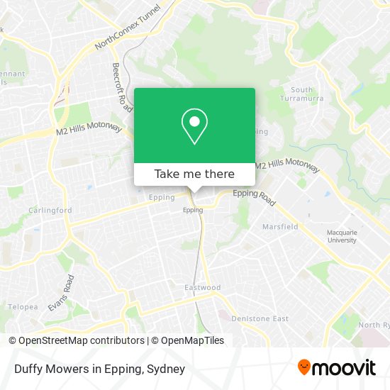 Mapa Duffy Mowers in Epping