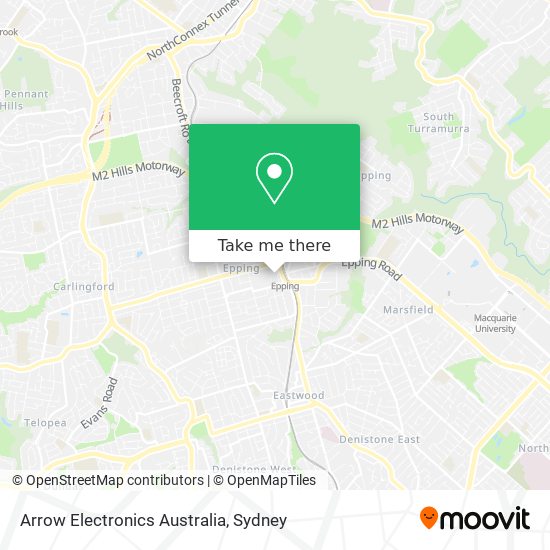 Mapa Arrow Electronics Australia