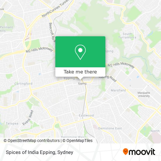 Spices of India Epping map