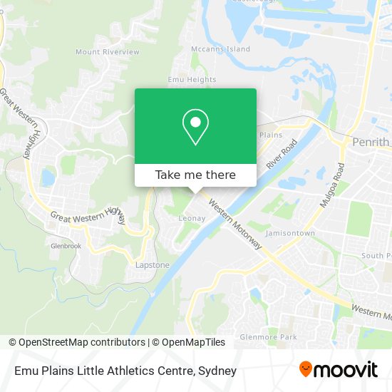 Emu Plains Little Athletics Centre map