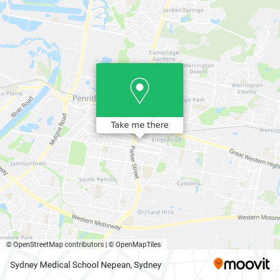 Mapa Sydney Medical School Nepean