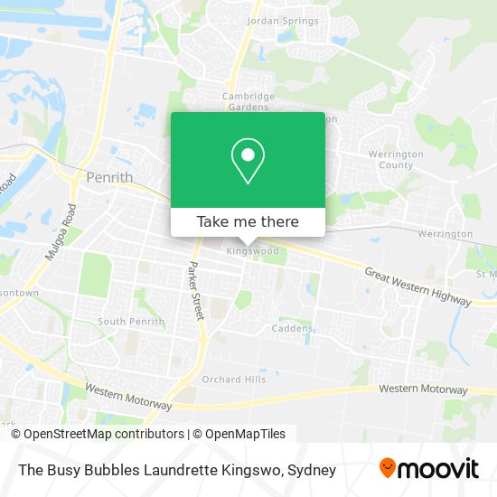 The Busy Bubbles Laundrette Kingswo map