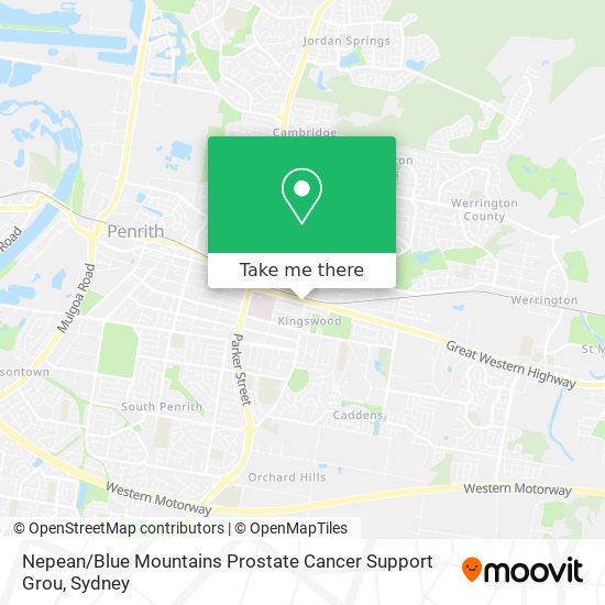 Mapa Nepean / Blue Mountains Prostate Cancer Support Grou