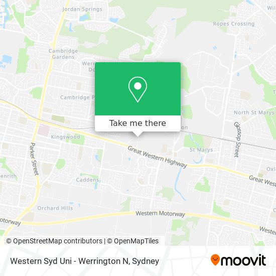 Western Syd Uni - Werrington N map