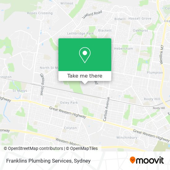 Franklins Plumbing Services map