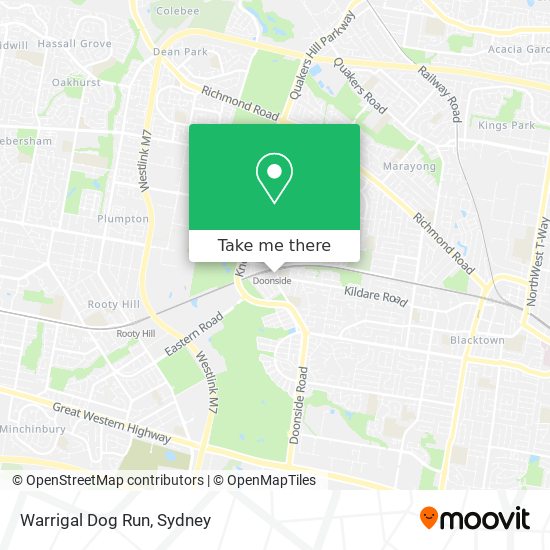 Warrigal Dog Run map