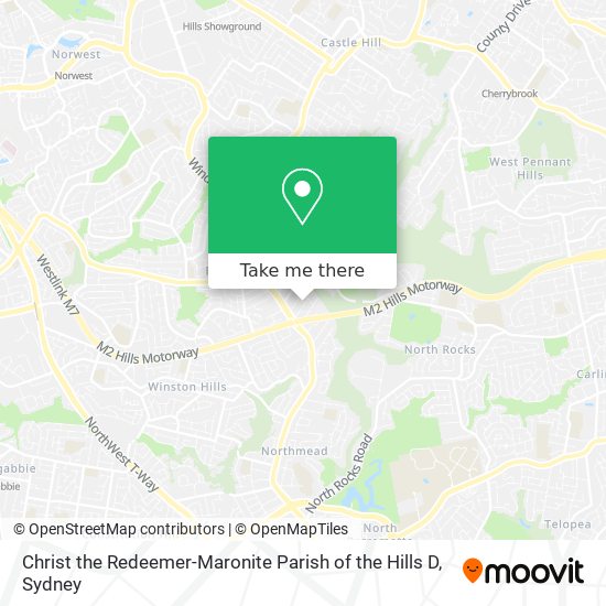 Mapa Christ the Redeemer-Maronite Parish of the Hills D