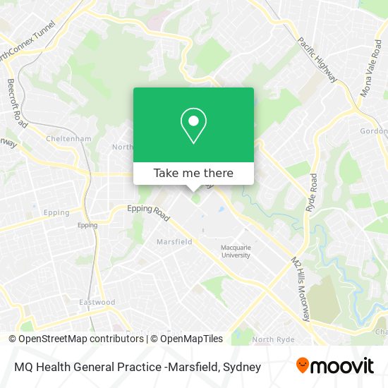 Mapa MQ Health General Practice -Marsfield