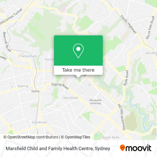 Marsfield Child and Family Health Centre map