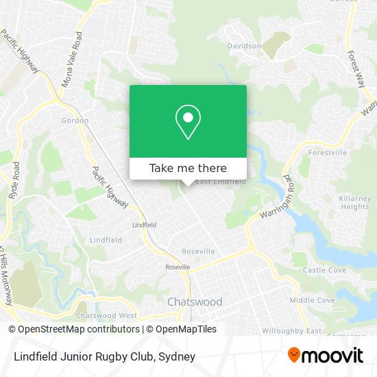 Lindfield Junior Rugby Club map