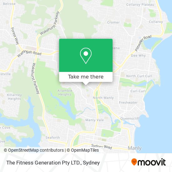 The Fitness Generation Pty LTD. map