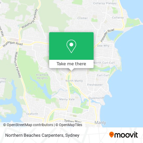 Northern Beaches Carpenters map