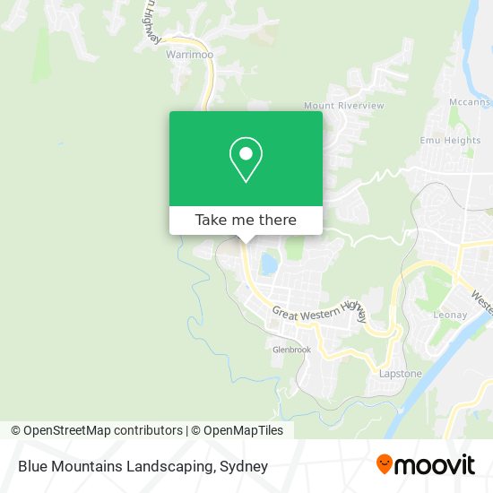 Blue Mountains Landscaping map