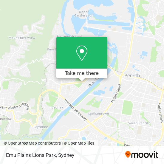 Emu Plains Lions Park map