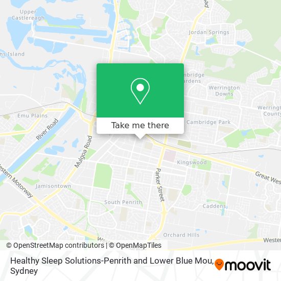 Healthy Sleep Solutions-Penrith and Lower Blue Mou map