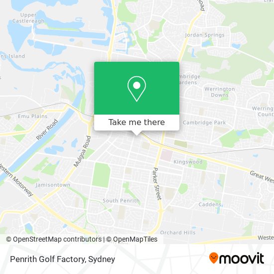 Penrith Golf Factory map