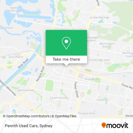 Penrith Used Cars map
