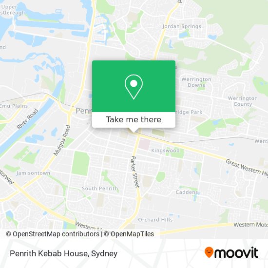 Mapa Penrith Kebab House